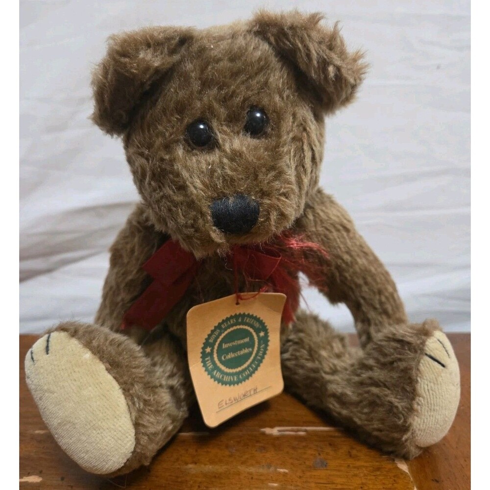 Boyds Bear Plush Elsworth 7.5" Jointed #1384 1990-1997 Vintage